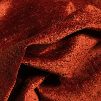 Ted Velvet Chenille Fabric, Rust