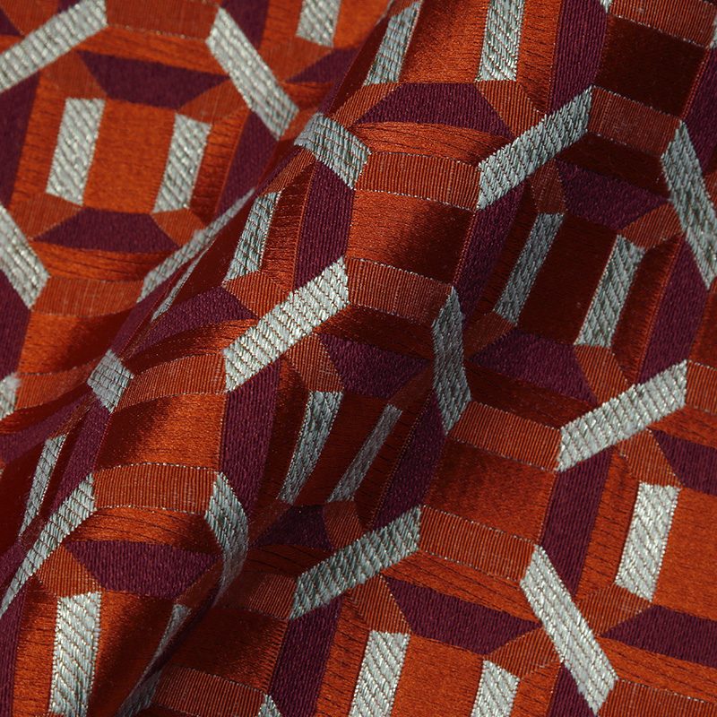 Molly Patterned Fabric, Blood Orange - Tackler London