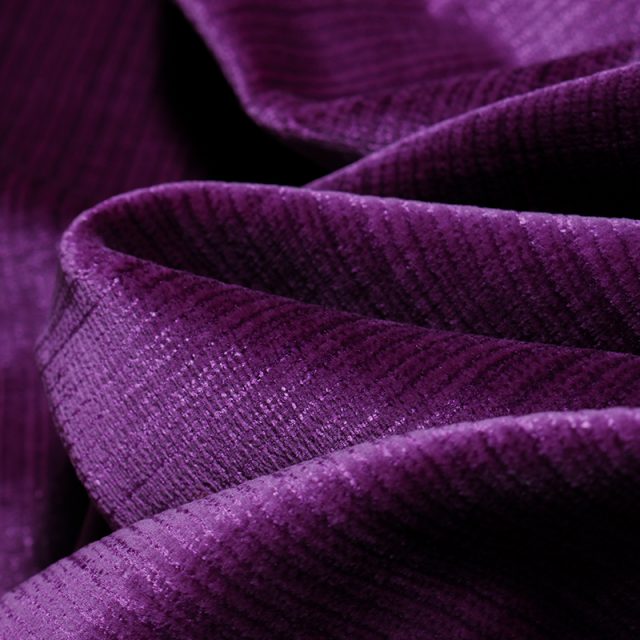 Mabel Velvet Fabric, Sparkling Grape - Tackler London