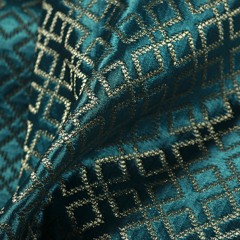 Penelope Patterned Fabric, Mosaic Blue - Tackler London