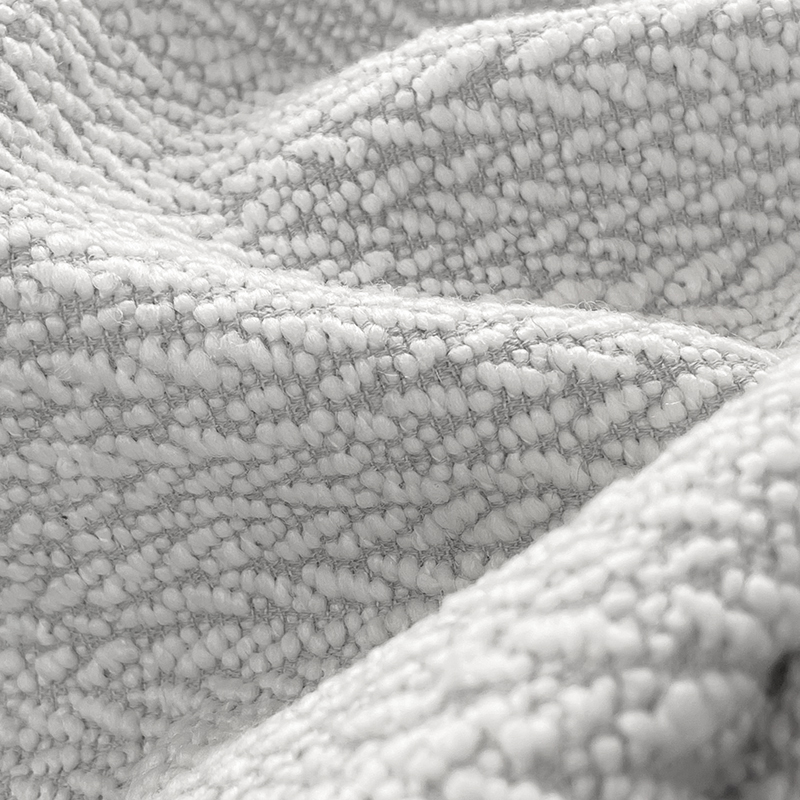 Levant Bouclé Fabric, Snow Day - Tackler London - Upholstery Fabrics